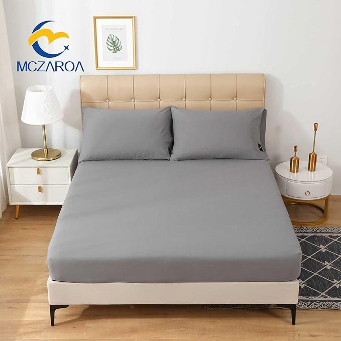 Grounding Sheets King Size, 20% Silver Fiber + 80% Organic Cotton, Conductive Fitted Grounded Bed Sheet with Deep Pocket for Bed & Sleeping (Gray, 78"x80"x15")
