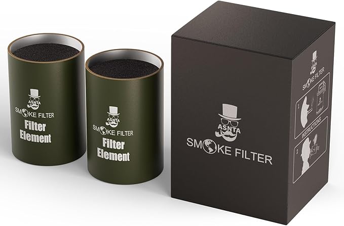 Metal Housing Personal Filter - Effectively Captures Smoke and Removes Odors,Long-Term Use, Equipped with Replaceable Cartridge (Filter)