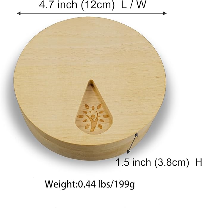 Wood Weekly Pill Organizer for Medicine Vitamin,Arthritis Friendly 7-Day Pill Box Medium Compartments Holder,Daily Portable Travel Pill Case with Velvet Bag