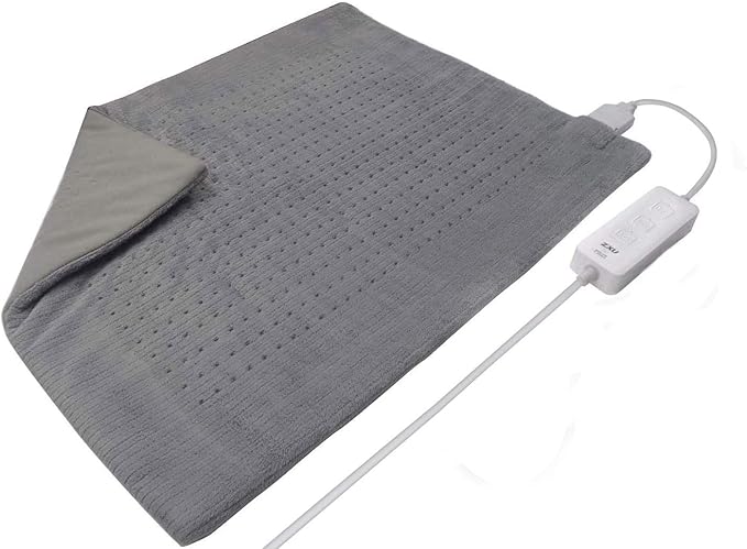 Heating Pad for Back Pain and Cramps Relief，19"x24" Large Electric Heated Pad for Shoulder,Neck,Moist Heat,2 Hours Auto-Off Hot Heated Lap Pad，Machine Washable