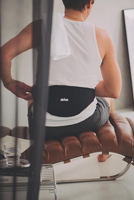 Strive Back Ice Pack Wrap, Hot & Cold Therapy Wrap for Soothing Relief and Support, Adjustable Compression for Comfortable Healing, Perfect for Back Pain and Muscle Recovery, Black
