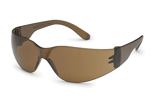 Gateway Safety 4686 UL-Certified StarLite Safety Glasses, Mocha Lens, Mocha Temple (Pack of 10)