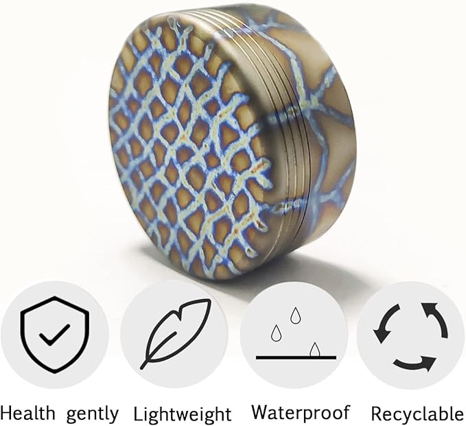 Titanium Waterproof Pill Case EDC Urgency Capsule Case Pocket Metal Box Camping Tiny Case, Blue