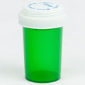Five Star Supplies Plastic Pill Bottles - Reversible Cap Easy Open & Child Resistant - Pill Container Prescription Vial - Easy Open/Push N Turn (Green-20 DRAM-270 ct.)