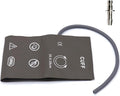 NIBP Cuff with BP12 Connector for Small Adult, 20.5-28 cm Single Tube Reusable PU Brown Replacement Blood Pressure Cuff with Inner TPU Airbag