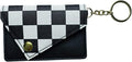 Birth Control Pill Case Check Black White Envelope Shape Keychain (Check Black/White)