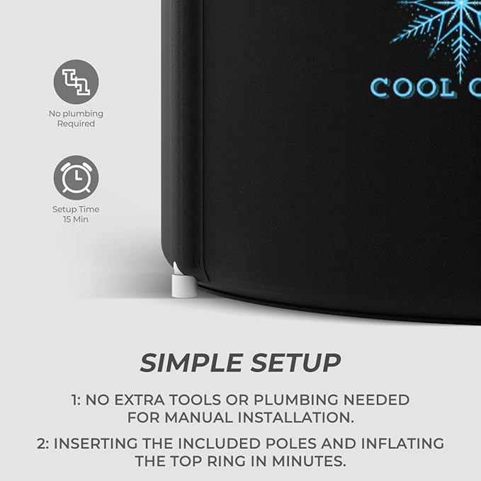 Portable XL Ice Bath Tub - 105 Gal Ice Plunge Tub for Athletes, Recovery & Hot/Cold Therapy - Easy Setup Cold Plunge with Lid & 5-Layer Insulation - Fast Drainage Inflatable Ice Bath