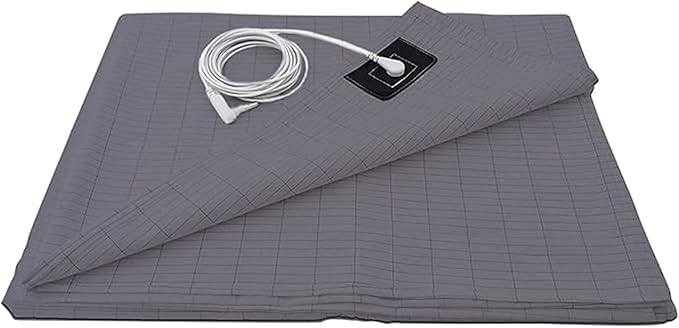 Grounding Sheet 28x52in Soft Sheet Breathable Grounding Bed Sheet with Cable Conductive Foldable Mat for Better Sleep Stress Relief, Sheet, Standard, Style 1