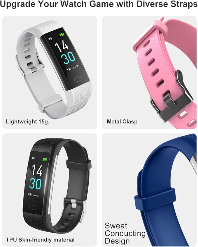ENGERWALL Watch Band ONLY for Fitness Tracker S5, Replacement Bands Fit for Runmefit S5 Fitness Tracker Smart Watch