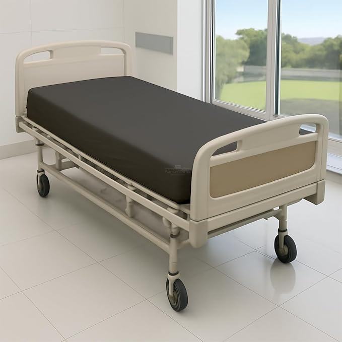 6 Pack Fitted Hospital Bed Sheets - Soft Microfiber Hospital Fitted Sheet - Hospital Bed Fitted Sheets (Dark Grey, 36" x 84" x 12")
