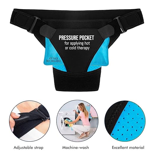 Shoulder Support Brace Rotator Cuff Pack Wrap Hot/Cold Ice Gel Pack Shoulder Heating Pad Shoulder Sling Ice Bag for Injuries Sprains Fractures Adjustable Compression Sleeve