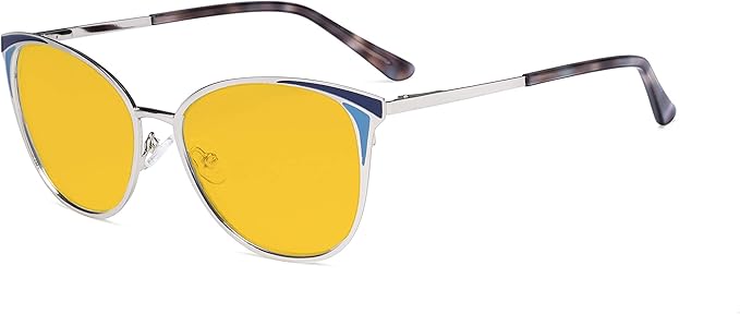 Eyekepper Ladies Blue Light Filter Glasses - Butterfly Design Computer Eyegalsses Women -Transparent Blue Lens