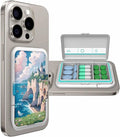 Pill Organizer Discreet for Phone - Portable Small Compact Pill Box with Bracket Cute Pill Organizer Easy Open Waterproof Pill Case for Travel Outdoor Camping(C)