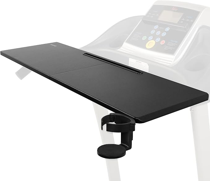 VIVO Universal Treadmill Desk with Phone Slot and Cup Holder, Ergonomic Platform for Notebooks, Tablets, Laptops, and More, Fits Treadmill Handlebars up to 31 inches, STAND-TDML2A