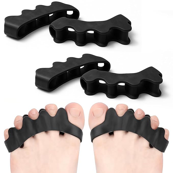 Toe Separators for Men and Women, 2PCS Toe Spacers for Foot Pain Relief, Bunion Corrector & Hammer Toe Straightener, Doctor Recommended Toe Spreaders for Alignment, Mobility & Foot Health