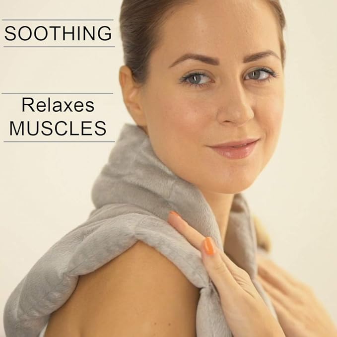 Bed Buddy Microwavable Heating Pad and Cooling Neck Wrap, Comfort Wrap for Neck and Shoulders, Microwavable for Moist Heat Therapy and Freezable for Cooling Therapy, Lavender & Rose Aromatherapy