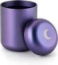 Brando Moon Metal Pill Container Airtight Storage Jar - 1.8 x 2.8” Pocket Size Portable Pill Box Case – Sturdy Storage Organizer for Coffee, Pills and other Small Components while Traveling