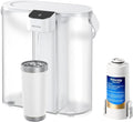 Waterdrop Compact Electric Water Filter Pitcher, 200-Gallon Rechargeable Instant Powerful Dispenser, NSF/ANSI 42&53&401, Reduce PFOA/PFOS, Lead, Chlorine, 14-Cup, White, with 1 Filter, NOT Reduce TDS