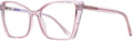 Blue Light Blocking Glasses for Women, Oversized Trendy Cat Eye Computer Gaming Glasses Anti Glare & UV Glare RF6204 (Flesh Pink Cateye Frame)