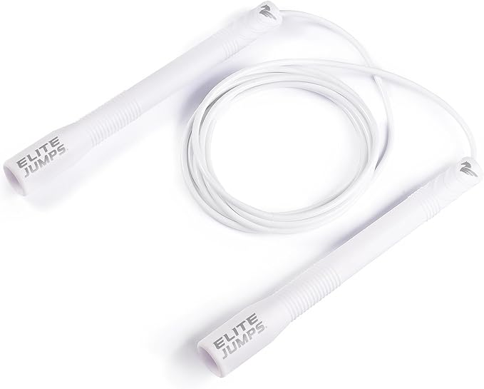 Fit Plus Pro Freestyle PVC Jump Rope for Tricks - Long Handles with Non-Slip Grip Tape - Adult Jump Ropes for Fitness