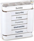 Stackable Daily Pill Organizer, Weekly Pill Organizer, 4 Times a Day Weekly Medication Reminder - Weekly AM/PM Pill Box with 7 Individual Stacking Cases (White)