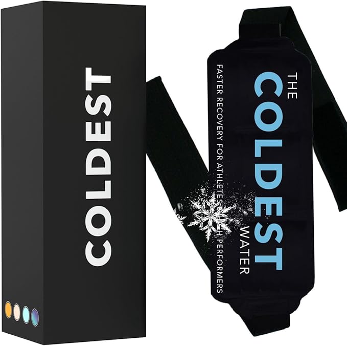 Coldest Gel Ice Pack Flexible Compress with Straps Provides Alleviate Joint and Muscle Pain Flexible Therapy Injuries - Shoulder, Back, Knee, Neck, Ankle Hip Elbow Foot & More (Standard)