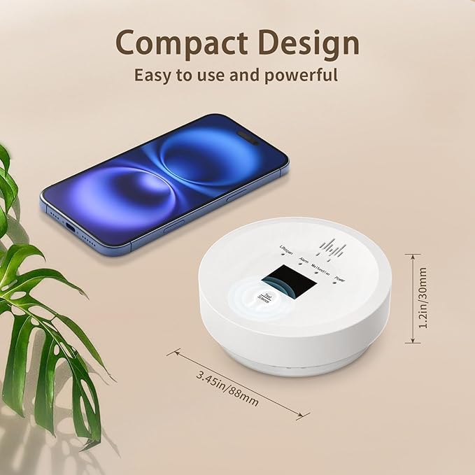 Carbon Monoxide Detectors 90dB Alarm, CO Detector Battery Powered(Not Include), 10-Year Lifespan Carbon Monoxide Alarm with LCD Display for Travel, Home, Kitchen, JA-997, 2 Packs