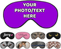 AMAPARK Customized Funny Sleep Mask Personalized with Photo Text Logo Sleeping Masks, Custom Gift for Her Him Men Women, Dark Violet