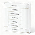 Stay on Track 7-Day Medication Organizer - for Effortless Health Management, Large Weekly Pill Organizer with 4 Times a Day Compartments, Stackable Pill Organizer for Vitamins & Supplements (White)