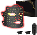 Red Light Therapy for Face, Portable Led Face Mask Light Therapy with Rechargeable Remote, 7 Color Mode Red Light Therapy with 850nm NIR, Home Use Skin Care Device (Black)