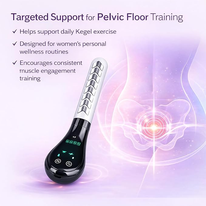Pelvic Floor Exerciser for Women, kegel Pelvic Floor Trainer, Pelvic Floor strengthening Device, kegel Exercise Tool with Multiple Modes, Discreet Rechargeable Personal Care Device (White)