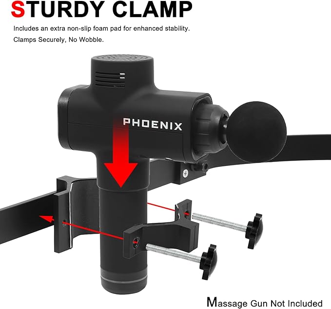 Massage Gun Holder,Detachable Deep Stable for Portability Massage Gun Holder for Back Extension Handle Compatible with Most Massage Guns, for Hard to Reach Areas,Muscle Pain Relief