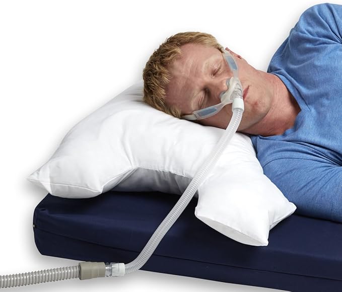 Hermell Products Softeze BreathEasy CPAP Pillow , White-on-white floral print