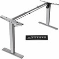 VIVO Electric Stand Up Desk Frame Workstation, Frame Only with 220 lbs Capacity, Brushless Motor Standing Height Adjustable Legs with Memory Controller, Gray, DESK-V100EGY