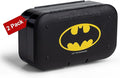 Smartshake DC Comics Pill Box Organizer (Pack of 2) Portable Size, BPA Free - Medicine Storage Box for Daily Use - 7-Day Portable Pill case for Travel, Vitamin, and Supplement (Batman)