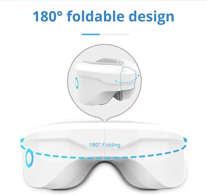 ME JO Eye Massager with Heat and Cooling – Eye Strain Relief – Birthday Gifts, Eye Mask for Dry Eyes, Sleep & Stress Relief for Women, Men, Mom & Dad
