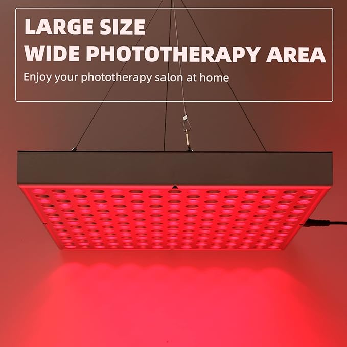 LED-Red-Light-Therapy-Device - 45W LED Panel Deep 660nm and Near-Infrared 850nm Light Combo for Skin Beauty, Pain Relief of Muscles and Joints