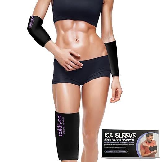 Coldcool Knee Ice Pack Wrap for Meniscus Tear & ACL Recovery - Reusable Gel Cold Compression Sleeve.