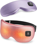 Heated Eye Mask - Cordless Eye Mask for Dry Eyes, Eye Relief, Improved Sleep, Washable Eye Heating pad for Travel and with Replaceable Shell (Rose Pink)