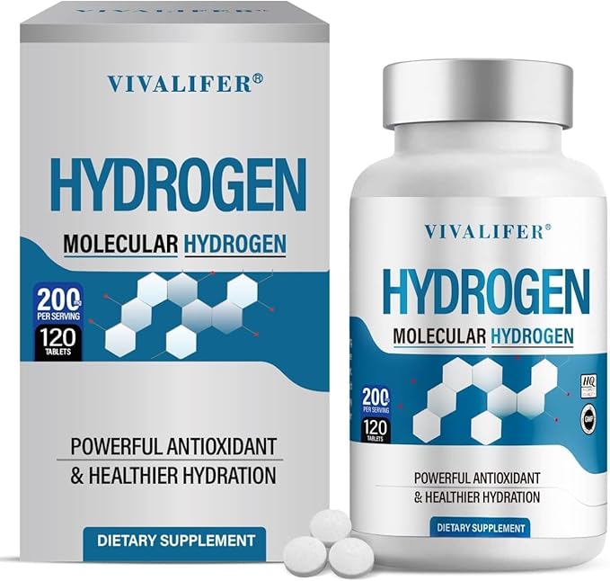Hydrogen Tablets for Drinking Water | 8 PPM Molecular H2 Tablets with Magnesium | Supports Energy, Metabolism & Brain Function | 120 Tablets, Non-GMO, Gluten Free