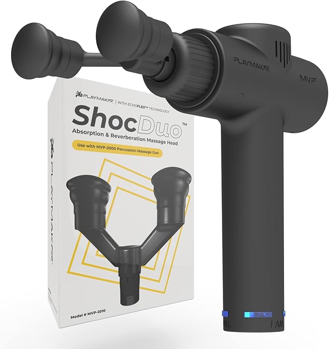 PlayMakar ShocDuo Dual Head Absorption & Reverberation Massage Head for MVP+ Massage Gun