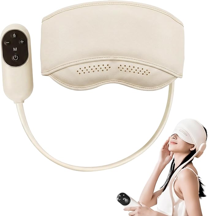 WELLPATH Electric Head Massager for Headaches, Eye Massager with Heat, Rechargeable Head and Eye Massage for Stress Relax, Fatigue, Ideal for Rest & Relaxation, Best Gift for Mom/Dad