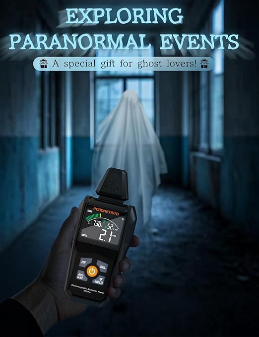 EMF Meter Radiation Detector, ET01Pro EMF Detector, 5-in-1 Electromagnetic Field & Radio Frequency Detector for Home Use & Office EMF Inspections,Ghost Hunting Equipment