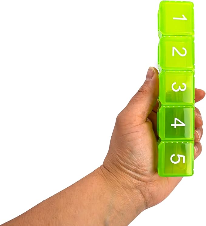 e-Pill 5 Compartment Daily Pill Organizer – Ideal for Daily Medication Management