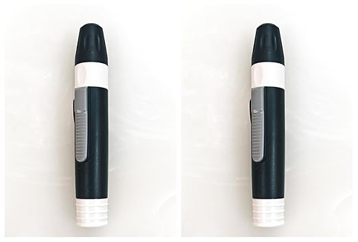 Lancing Device with Lancet Ejector – 5 Adjustable Depth Settings | 1+1 Pack