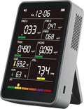 Professional Indoor Air Quality Monitor with AQI Alerts, Portable Real-Time Detector for Home, Car, Plants & Pets