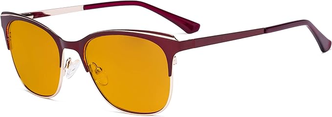 Eyekepper Blue Light Glasses - Square Digital Eyeglasses for Women Blocking Computer Screen UV Rays