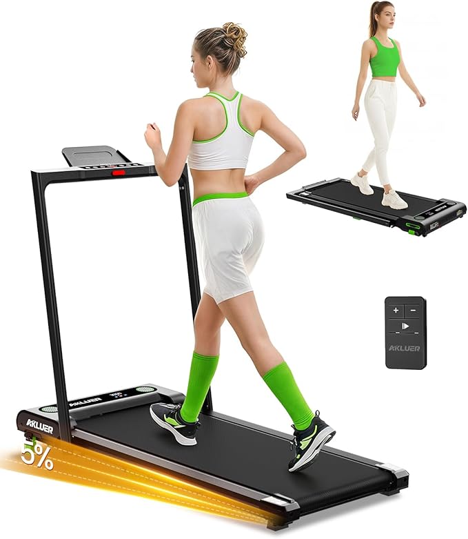 Walking Pad with Incline, Akluer Incline Treadmills for Home, 2.5 HP Under Desk Treadmill Small with Remote Control, Walking Pad Small Treadmill with LED Display