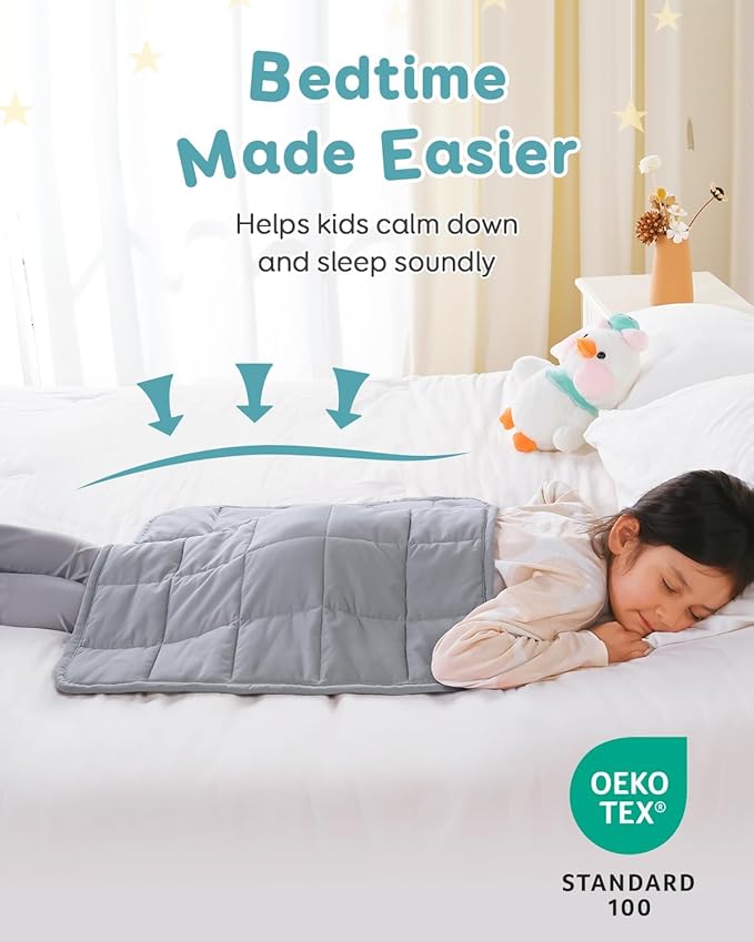 Topblan Weighted Blanket 2 lb, 19" x 21" Weighted Lap Pad, Breathable Microfiber, Premium Glass Bead for Calming, Washable, Grey