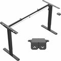 VIVO Electric Stand Up Desk Frame Workstation, Single Motor Ergonomic Standing Height Adjustable Base with Simple Controller, Black, DESK-V100EB